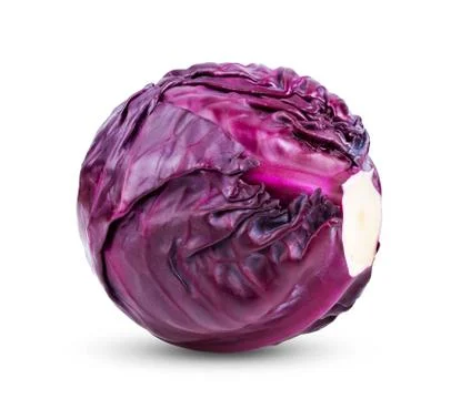 Red cabbage  isolated on white background. full depth of field Stock Photos