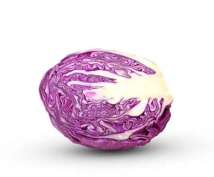 Red cabbage isolated on white background Stock Photos