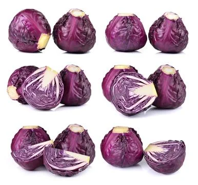 Red cabbage isolated on white background Фото