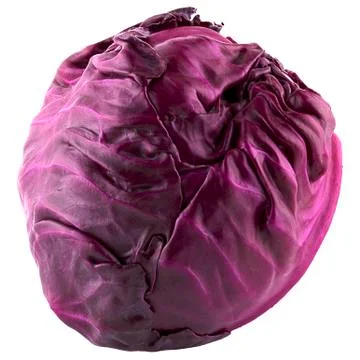 Red cabbage isolated on white Stock Photos