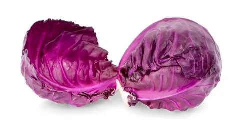 Red cabbage isolated on white Stock Photos