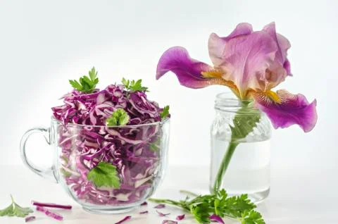Red cabbage salad Фото