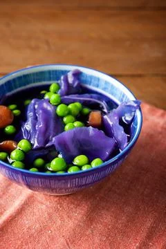 Red cabbage soup 스톡 사진