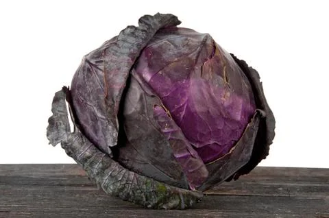 Red cabbage on the table Stock Photos