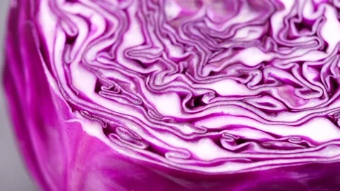 Red cabbage texture rotate and close-up Stock Footage 134103319