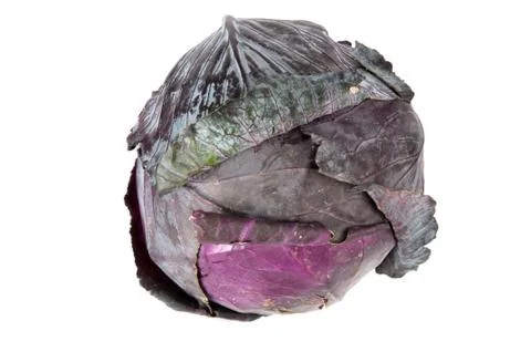 Red cabbage on a white background Stock Photos