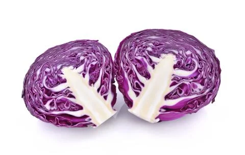 Red cabbage on white background Stock Photos