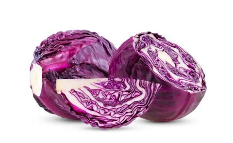 Red cabbage on white background Stock Photos