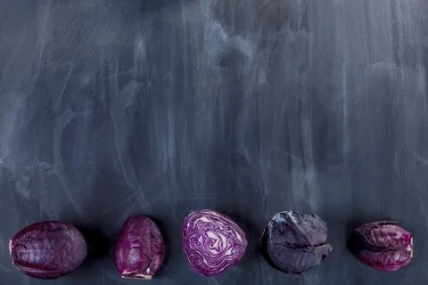 Red cabbages Foto stock