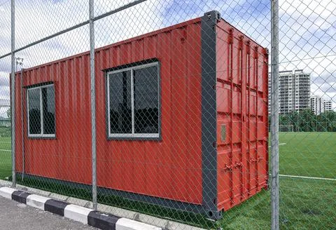 Red cabin Foto stock