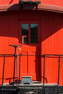 Red caboose Stock Photos