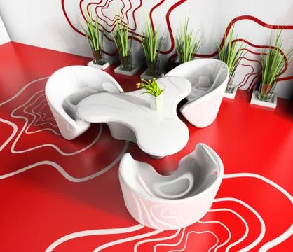 Red cafe Stock Illustration