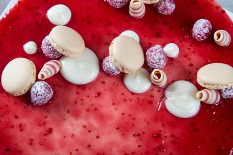 Red Cake Decorations Stock Photos