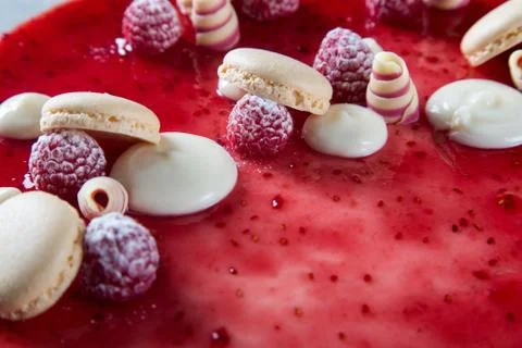 Red Cake Decorations Stock Photos