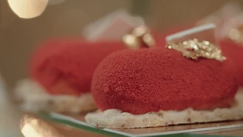 Red cake Stock Footage 99195622