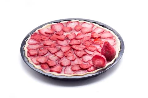 Red cake strawberry Stock Photos