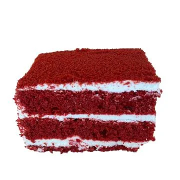 Red cake on white Stock Photos