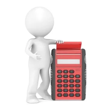 Red Calculator Stock Illustration