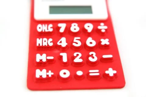 Red calculator Stock Photos
