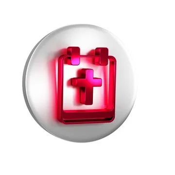 Red Calendar with Easter icon isolated on transparent background. Spring Ch.. 스톡 일러스트