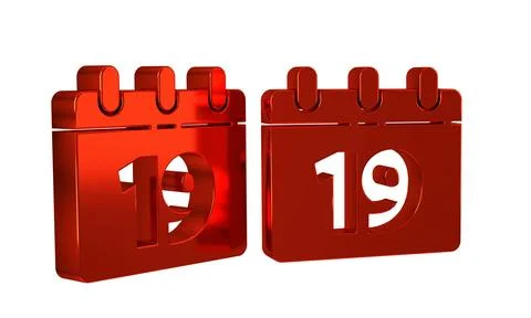 Red Calendar with Happy Easter icon isolated on transparent background. Spr.. Stock Illustration