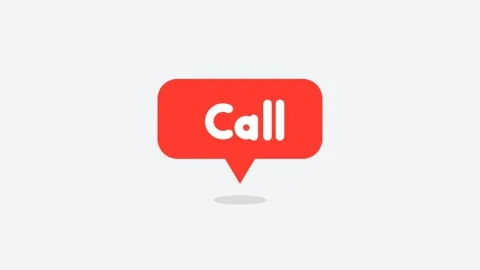 Red Call Speech Bubble Icon Isolated On White Background Stock-Footage 342585173