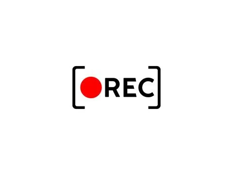 Red Camera Record Icon Button Vector Stock Illustration