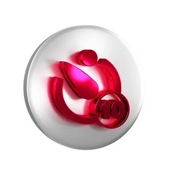 Red Camera timer icon isolated on transparent background. Photo exposure. S.. 스톡 일러스트