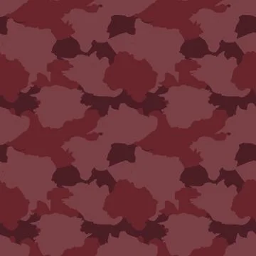 Red Camouflage Abstract Seamless Pattern Background Illustrazione stock