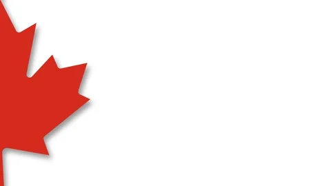 Red Canadian Maple Leaf Graphic Background for Canada Day National Celebrat.. Stock Footage 344786996
