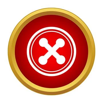 Red cancel button for error and stop applications Stock Illustration