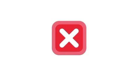 Red Cancel Icon Animation on White Background – Error Concept Vidéo 296845743