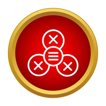 Red cancel reject button with list menu options イラスト素材