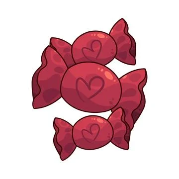 Red candies illustration Ilustração Stock