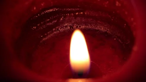 Red candle and flame Stock Footage 8326133