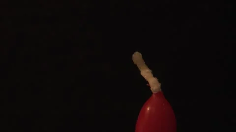 Red Candle Burning Stock Footage 8967402