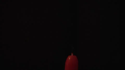 Red candle burning Stock Footage 8967443