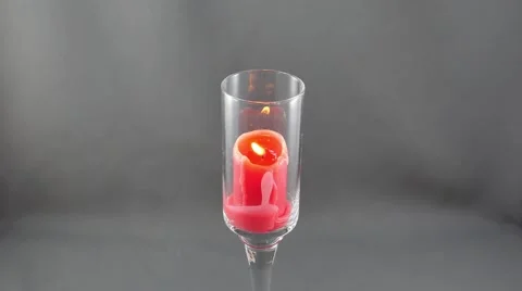 Red candle burning. Stock Footage 64207288