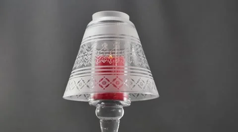 Red candle burning. Stock Footage 64207397