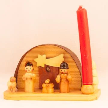 Red candle crib Stock Photos