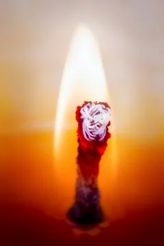 Red candle flame Foto stock