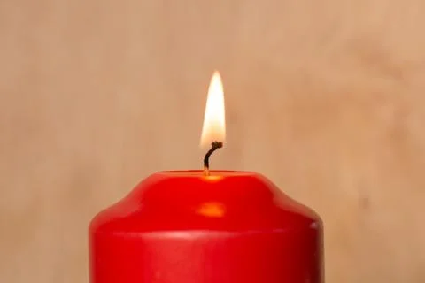 Red candle flame Foto stock