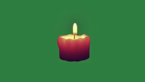 A red candle on green screen and colorful figure composition gesture 스톡 동영상 335979062