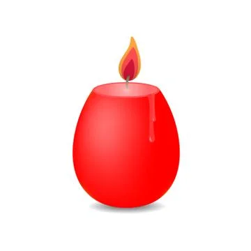 Red candle Stock Illustration