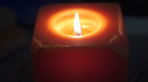 Red candle light Stock Footage 44444573