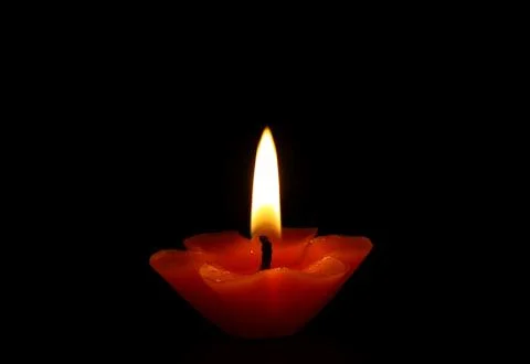Red candle light Stock Photos