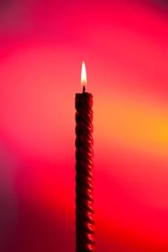 Red candle Stock Photos