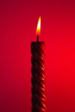 Red candle Foto stock