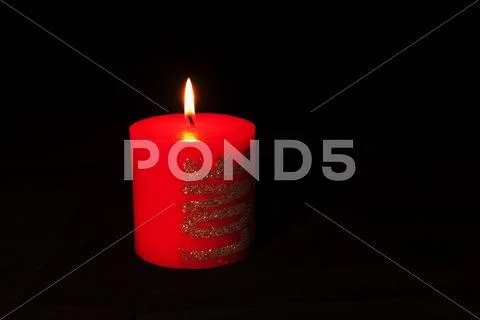 Red candle Stock Photos