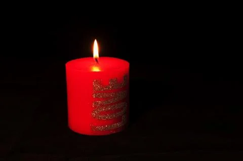 Red candle Stock-Fotos
